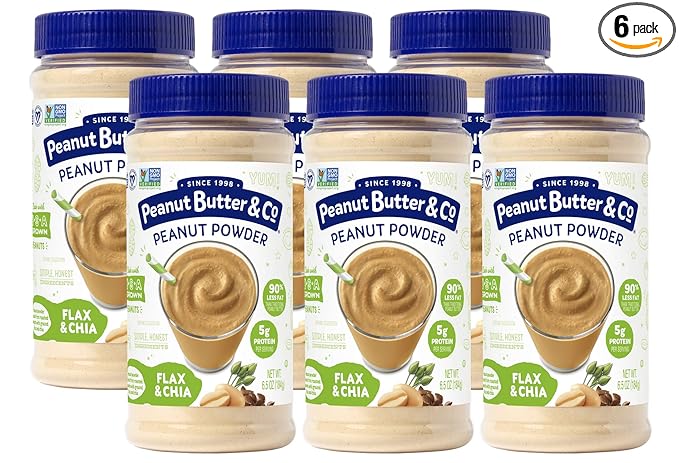 Peanut Butter & Co. Flax & Chia Peanut Powder, Non-GMO Project Verified, Gluten Free, Vegan, 6.5