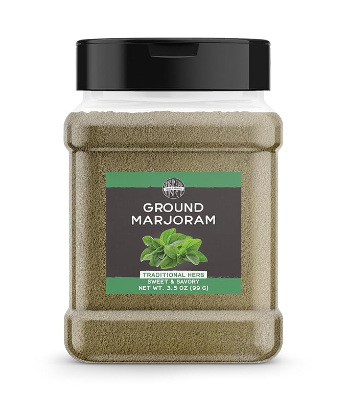 Birch & Meadow Ground Marjoram, 3.5 oz, Sweet & Savory Herb, French & Italian Cuisine