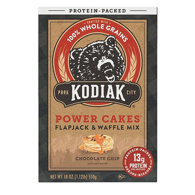Kodiak Cakes Power Cakes, Pancake & Waffle Mix, Chocolate Chip, High Protein,100% Whole Grains