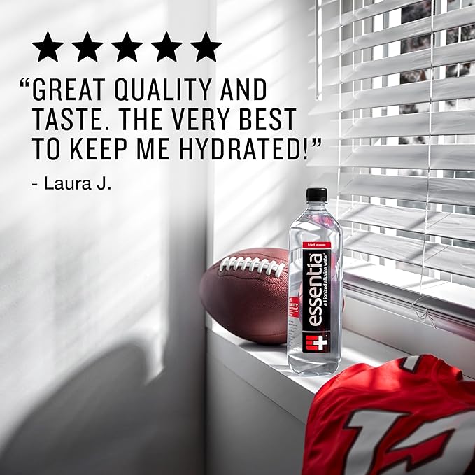 Essentia Water Bottled, Ionized Alkaline Water:99.9% Pure, Infused With Electrolytes, 9.5 pH Or