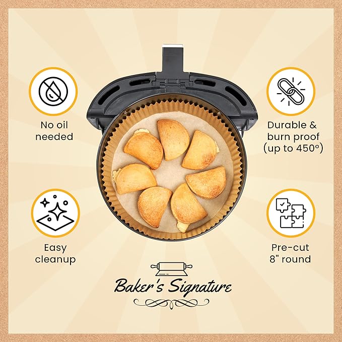 250 pcs Air Fryer Liners for Ninja, Round Disposable Airfryer Paper Liners ??Non-Stick and Oil