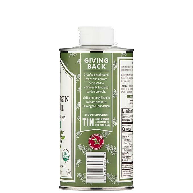La Tourangelle, Organic Extra Virgin Olive Oil, Cold-Pressed High Antioxidant Picual Olives From