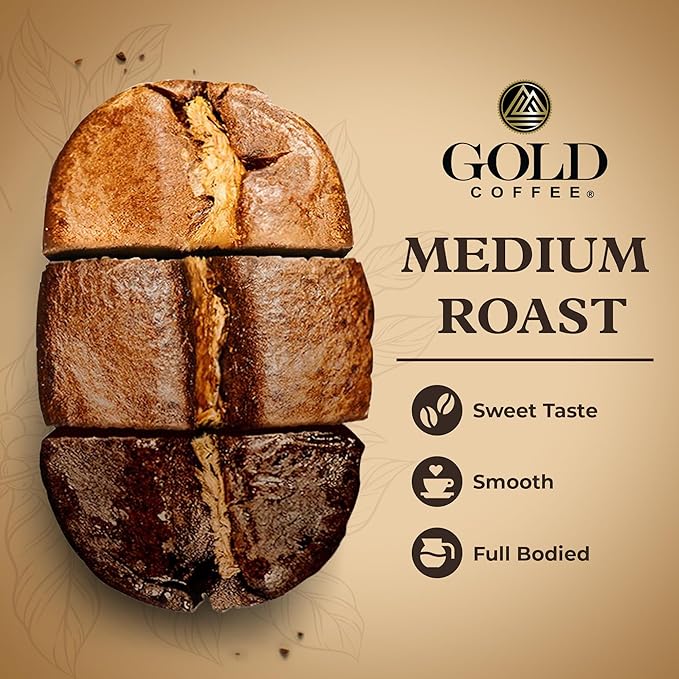Gold Coffee | Kanaloa Premium House Blend, Medium Roast, Ground |100% Arabica Coffee, 1 lb. (Pack
