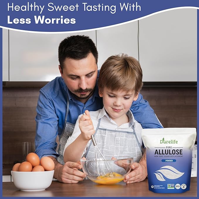 Durelife Allulose sweetener, 3 lb 100% Pure No Erythritol powdered Sugar Substitute, NON-GMO