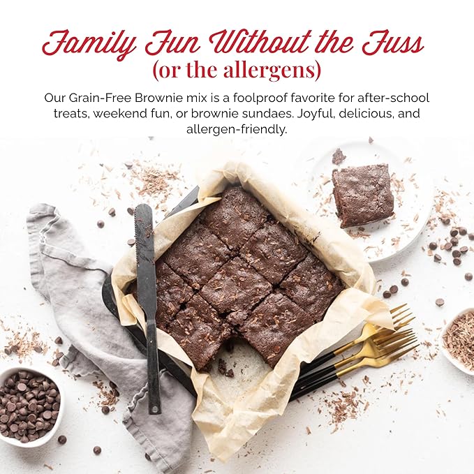 Otto's Naturals Grain-Free Paleo Double Chocolate Brownie Mix, 11.1 Oz., Top 9 Allergen-Free