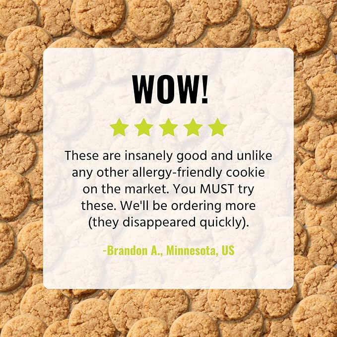 Every Body Eat Crunchy Cookie Bites, Gluten & Dairy Free, Vegan, School Safe Lunch Snacks, Single