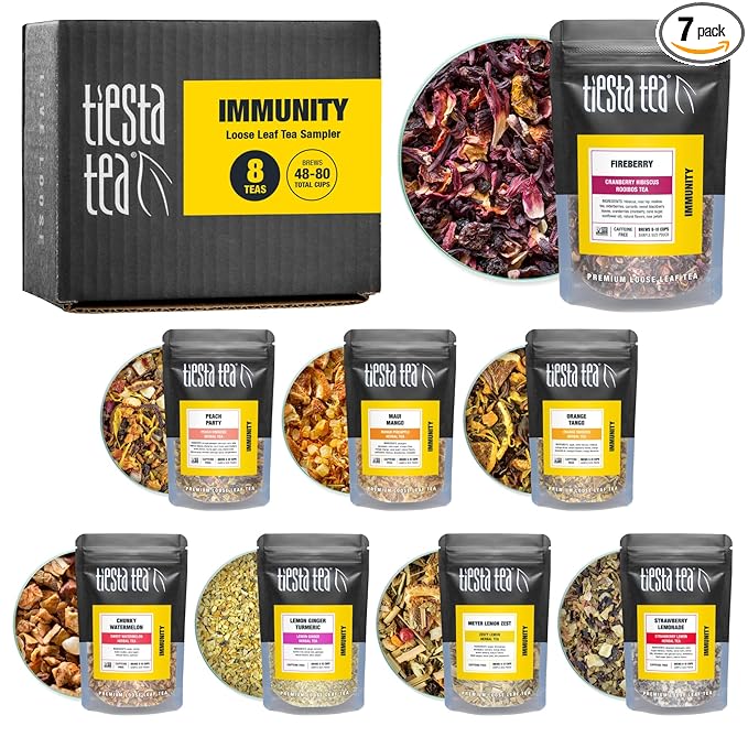 Tiesta Tea - Herbal & Rooibos Tea Sampler Dry Flight Set, Loose Leaf, No Caffeine Blend, Makes Hot