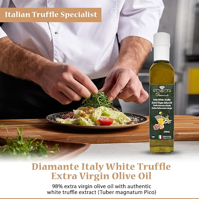Diamante Italy White Truffle Extra Virgin Olive Oil - White Truffle (Tuber magnatum Pico) Gourmet