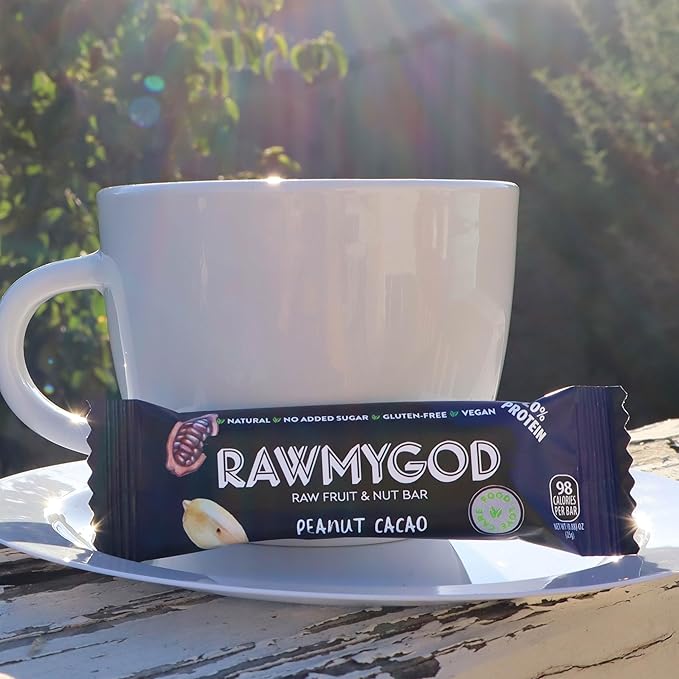 RAWMYGOD Fruit and Nut Bars, Good Source of Protein (5g, 20% protein content), Gluten Free, Vegan
