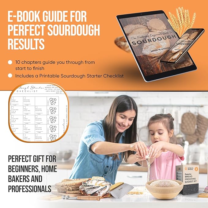 Trailblaze Banneton Bread Proofing Basket Set ??Complete Sourdough Bread Baking Supplies