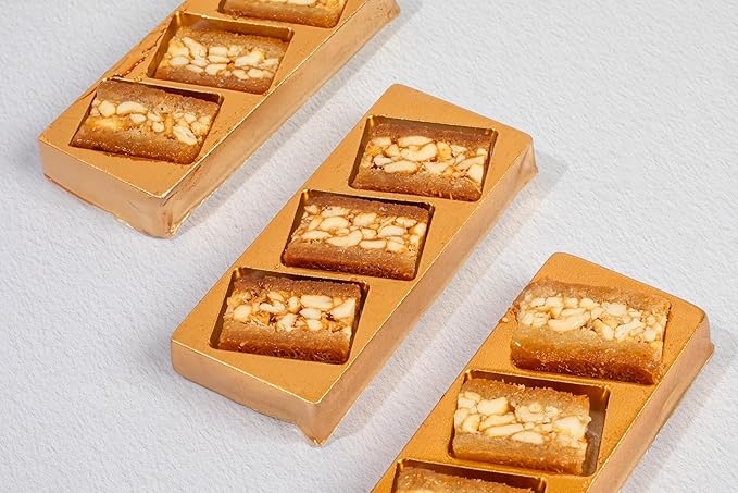 Snacklava Cashew Kunafa Bites - 6 Pack (3 Pieces per Pack) - No Artifical Ingredients, Colors or