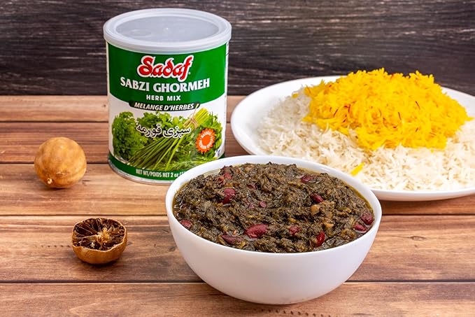 Sadaf Sabzi Ghormeh- Ghormeh Sabzi Dried Herbs Mix - Persian Spices for Cooking and Food Seasoning