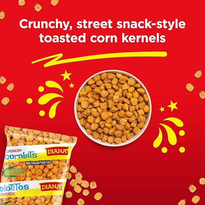 Diana Elotitos Crunchy Corn Kernel Snacks, Original BBQ Flavor, 4.05 Oz (Pack of 8)