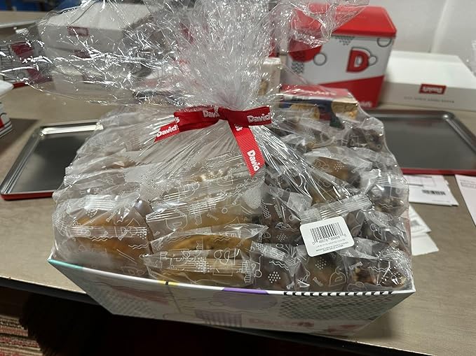 David Cookies Gift Basket for Families Food Christmas Gift - Large Crate Assorted Cookies for