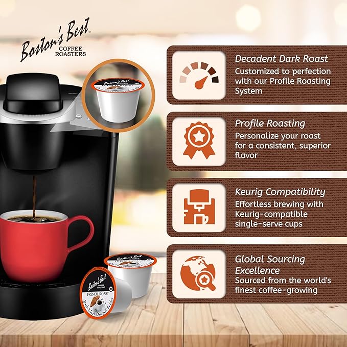 Boston’s Best - Rich & Bold French Roast Gourmet Delectable Dark Roast Coffee, Compatible with