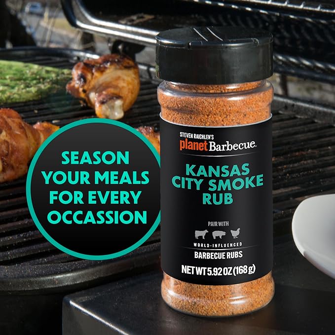 Steven Raichlen's Planet Barbecue Gourmet BBQ Rubs & Spices Gift Set 3 Pack- Grill Seasonings with