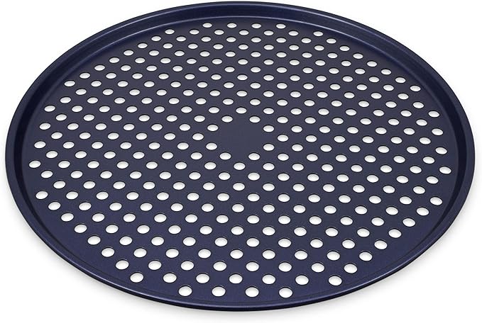 Zyliss Durable Non-Stick Pizza Tray | Carbon Steel | Dark Blue | Pizza Tray/Bakeware | Dishwasher