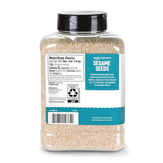 Amazon Grocery, Sesame Seeds, 20 Oz (Previously Happy Belly, Packaging May Vary)