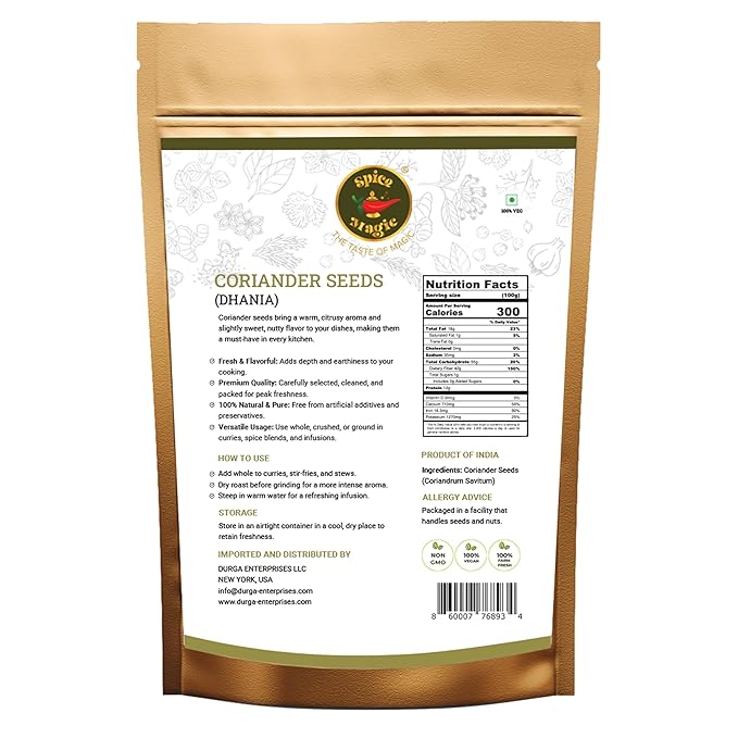 Spice Magic Coriander Seeds | 7oz (200g) ~ 100% Natural