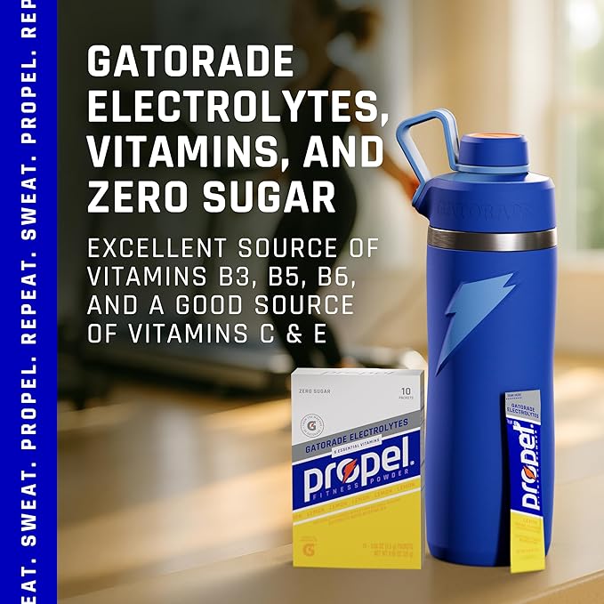 Propel Electrolyte Enhanced Water Drink Mix Powder Packets, Lemon, Zero Calorie & Zero Sugar