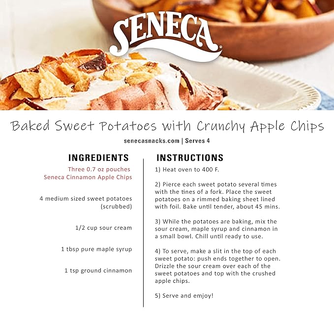 Seneca Cinnamon Apple Chips | Made from Fresh Apples | 100% Red Delicious Apples | Yakima Valley
