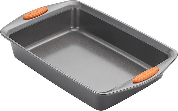 Rachael Ray Bakeware, Nonstick Baking / Cake Pan With Lid and Grips, Rectangle - 9 Inch x 13 Inch