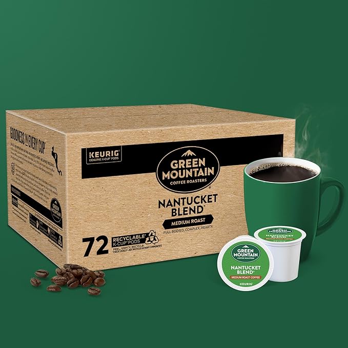 Green Mountain Coffee Roasters Nantucket Blend, Single-Serve Keurig K-Cup Pods, Medium Roast Coffee