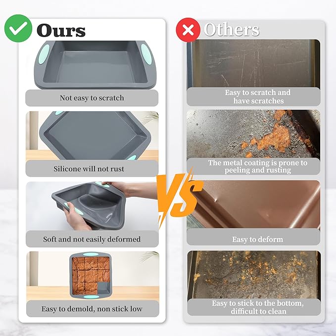 Tongjude 54 Pieces Silicone Baking Pans Set, 10 Silicone Cake Molds, Loaf Pan and Muffin Pans