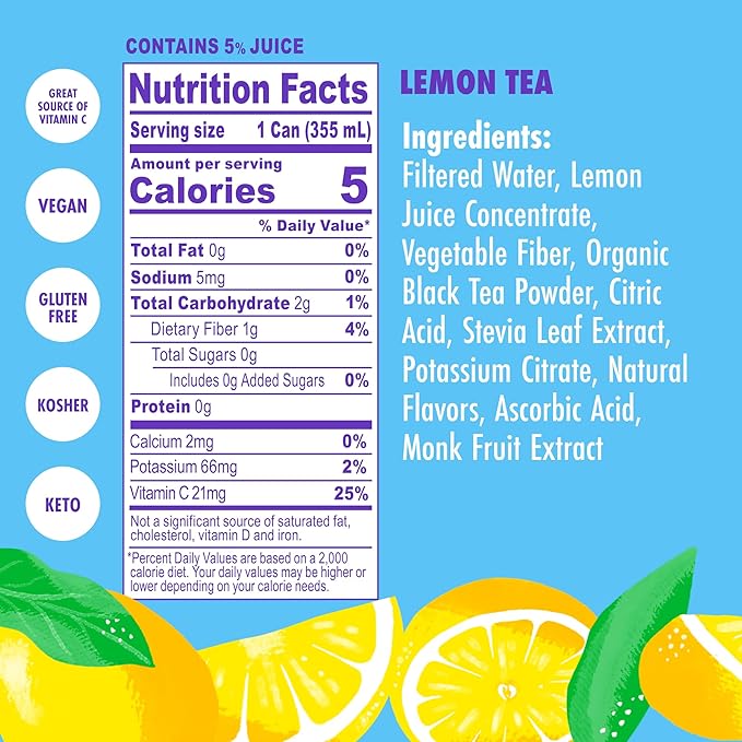 Swoon Lemon Tea - Sugar Free, Low Carb, Paleo-Friendly, Gluten Free - Flavored Keto Drinks Made
