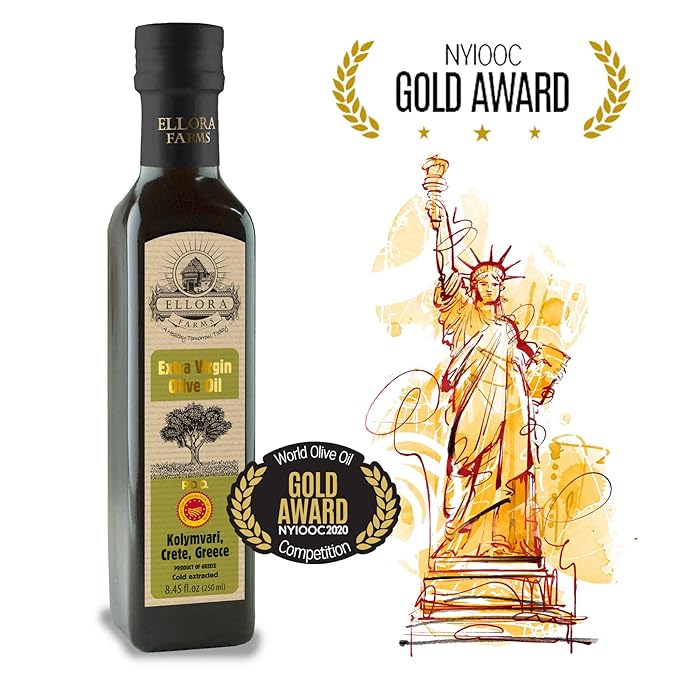 Ellora Farms, Greek Extra Virgin Olive Oil, Gold Award Winner, Single Estate traceable olive oil