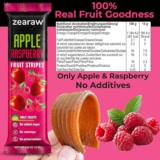 ZEARAW Healthy Fruit Snacks for Adults and Kids ??30 Organic Fruit Leather with Dried Black