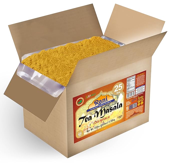 Rani Tea (Chai) Masala Indian Spice Blend 400oz (25lbs) 11.36kg Bulk Box ~ All Natural | Vegan |