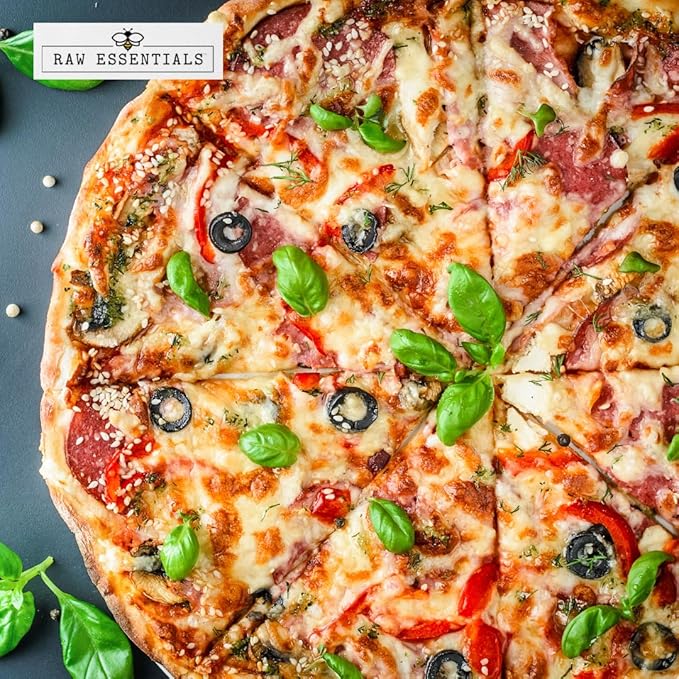 Raw Essentials Pizza Seasoning- Italian Seasoning - Cheesy Herb Blend - Great on Pizza, Pasta and