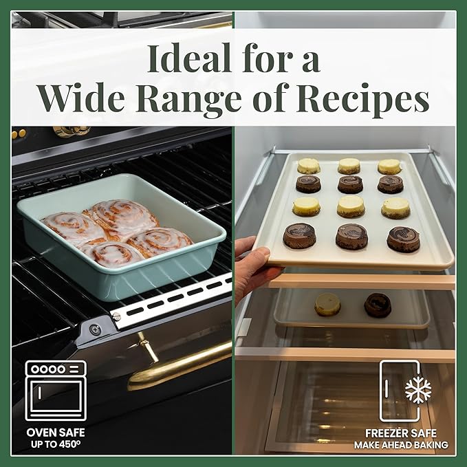 Larder & Vine 8-Piece Bakeware Set | Non-Stick Baking Set with Ceramic Finish | PFAS, PFOA, PTFE
