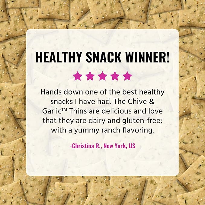 Every Body Eat Snack Thins, Allergen Friendly, Vegan, Gluten Free and Dairy Free (2 Count, Chive &