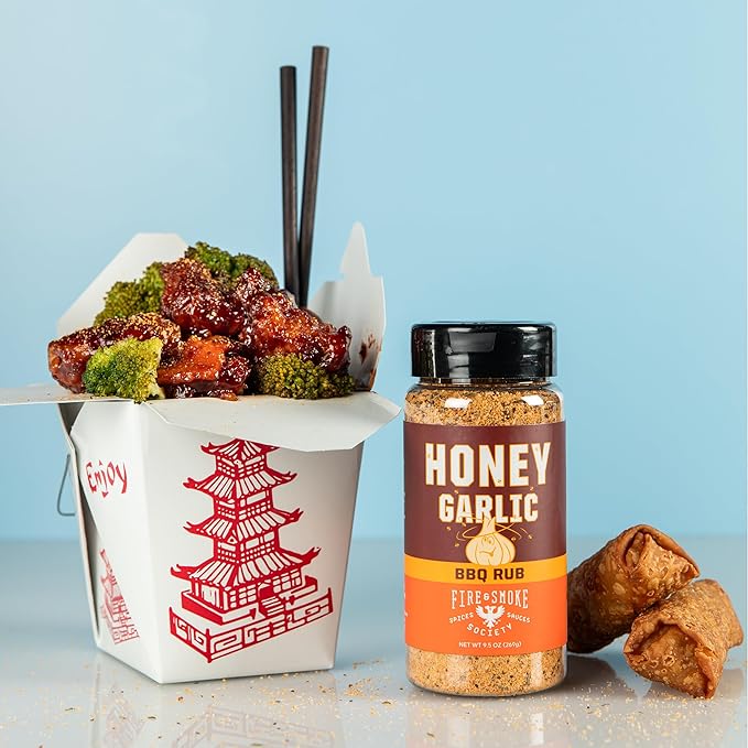 Fire & Smoke Society Honey Garlic BBQ Rub | Seasonings and Rubs for Smoking and Grilling | Pulled