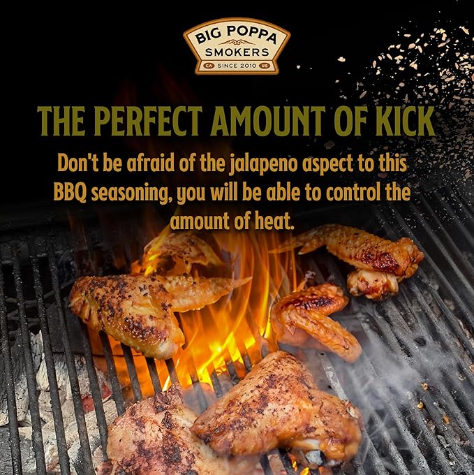 Big Poppa’s Jallelujah Spicy Jalapeño Seasoning – Bold Jalapeño Spice Blend for Steak, Chicken