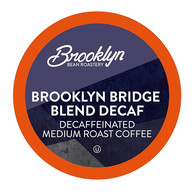Brooklyn Beans Brooklyn Bridge Decaf Coffee Pods - Compatible with Keurig K Cup Brewers Including