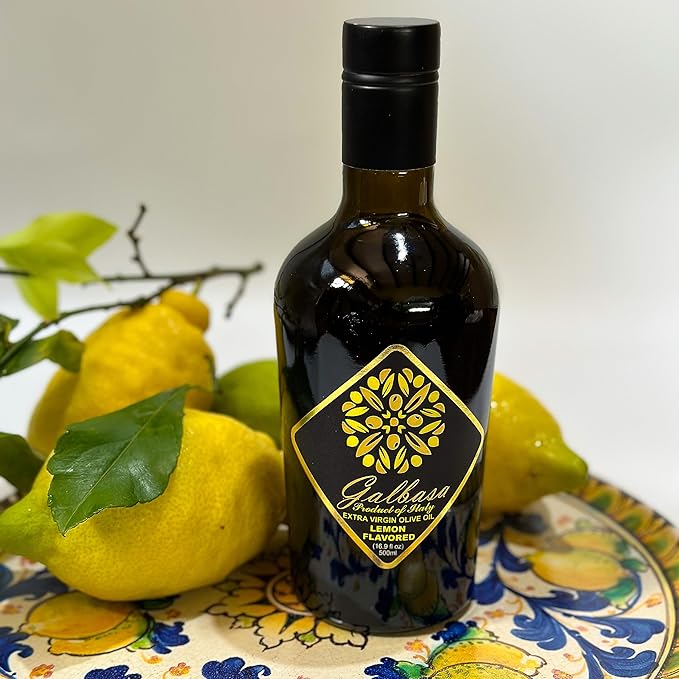 Galbasa - Organic Lemon Oil from Sicily, Italy - First Cold Pressed Extra Virgin Olive Oil and