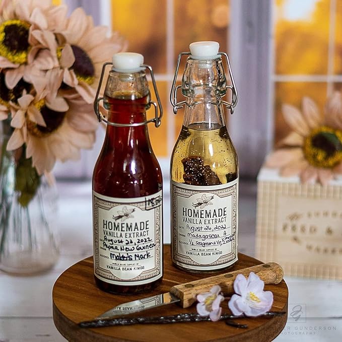 25 Vanilla Extract Labels for Homemade Extract - Great for Gifts - 3"x3" Square Sticker