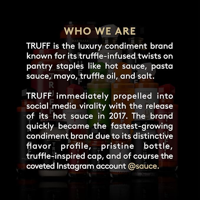 TRUFF Black Truffle Oil - Black Truffle Infused Olive Oil - Gourmet Dressing, Seasoning, Marinade