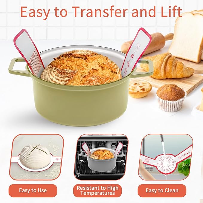 10 Inch Round & Oval Sourdough Proofing Basket Set, Banneton Bread Proofing Basket with Starter
