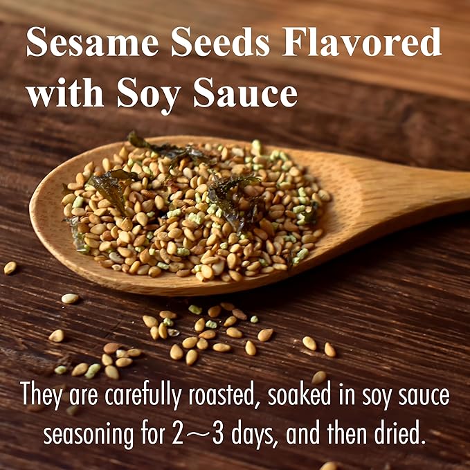 YAMASAN KYOTO UJI Japanese Wasabi Furikake Seasoning, Sesame-Soy Marinade, Wasabi Sharp Spicy and