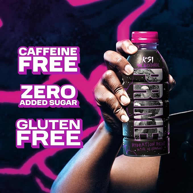 PRIME Hydration KSI THE NIGHTMARE, Sports Drinks, Electrolyte Enhanced to Replenish Fluids, 250mg