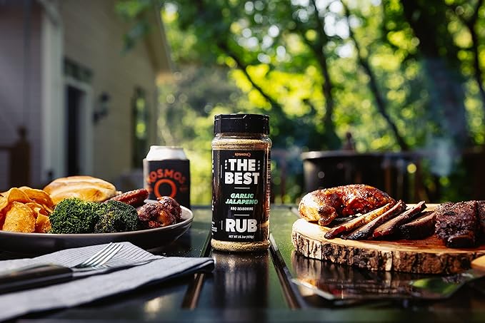 Kosmos Q The Best Garlic Jalapeno Rub, Garlic Jalapeno Pepper Seasoning & BBQ Dry Rub For Chicken