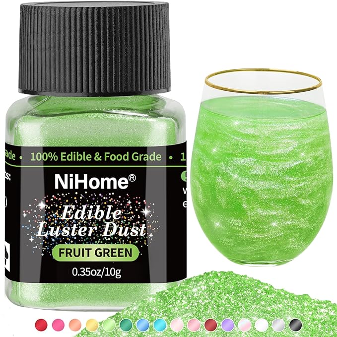 NiHome Edible Food-Grade Glitter Powder Glimmer Luster Dust Metallic Fancy Food Decorating Sprinkle