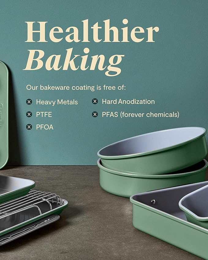 Caraway Non-Stick Ceramic Medium Baking Sheet - Naturally Slick Ceramic Coating - Non-Toxic, PTFE &