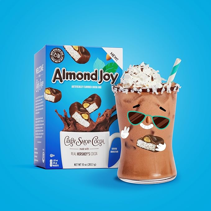 Candy Shop Cocoa Almond Joy Cocoa Mix, Hot Chocolate, Make Hot or Iced Cocoa, Made With Real Milk