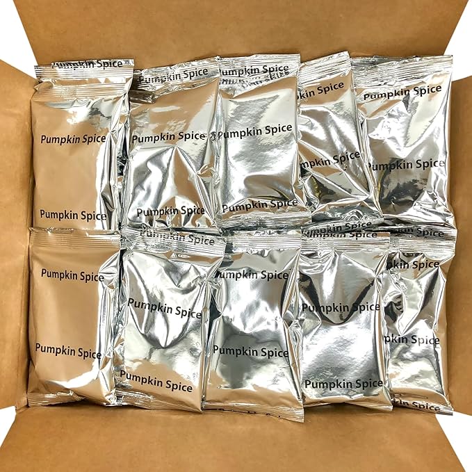 Sarasota Coffee Ground Packets | Gourmet Flavored Medium Roast Bulk Coffee Packs | Pumpkin Spice |