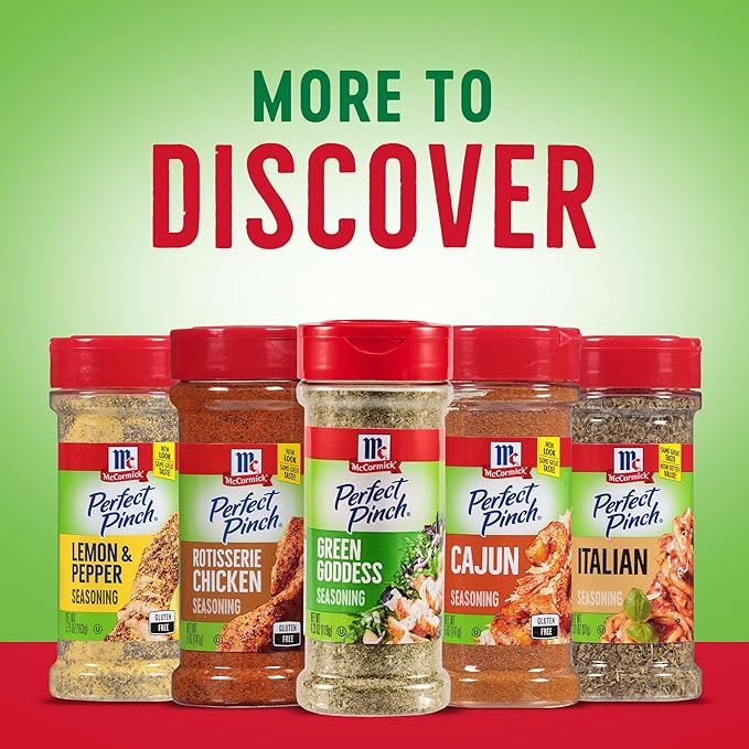 McCormick Perfect Pinch Seasoning, Green Goddess, For Adding Tangy, Herby Flavor to Chicken, Roasted Veggies, Dressings, Sauces & More, 4.23 oz
